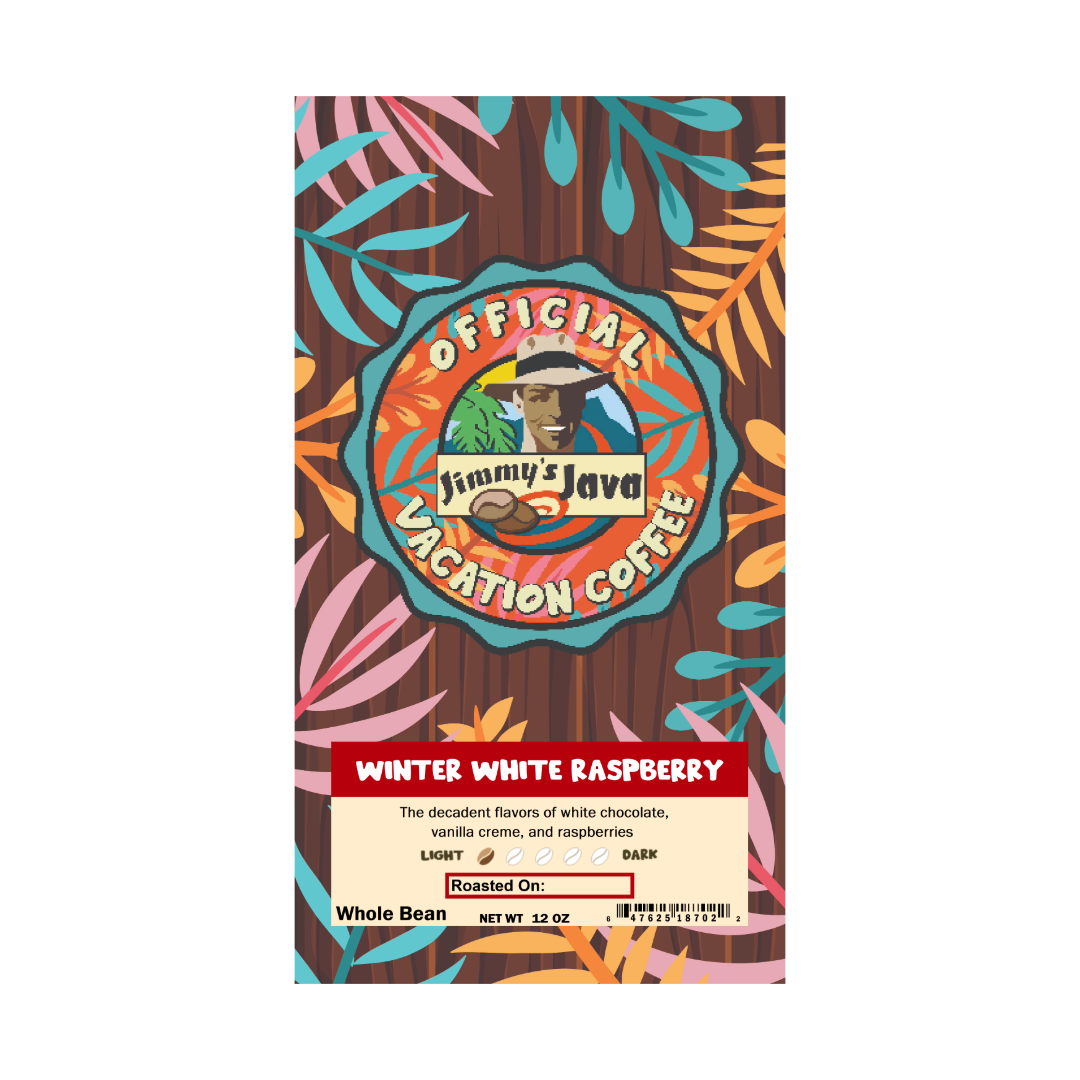 DECAF Winter White Raspberry Naturally Flavored Coffee - Jimmy's Java