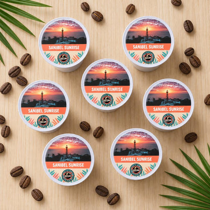 Sanibel Sunrise K-Cup coffee pod brewing lifestyle