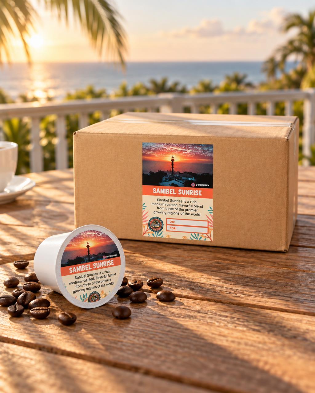 Sanibel Sunrise K-Cup single serve morning lifestyle