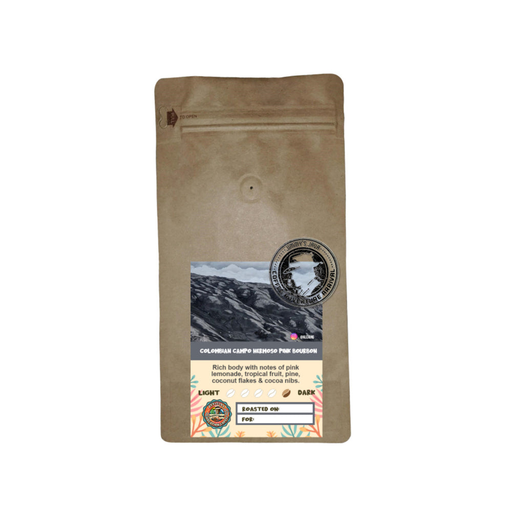 4oz Bag of Colombian Campo Hermoso Pink Bourbon Golden Washed