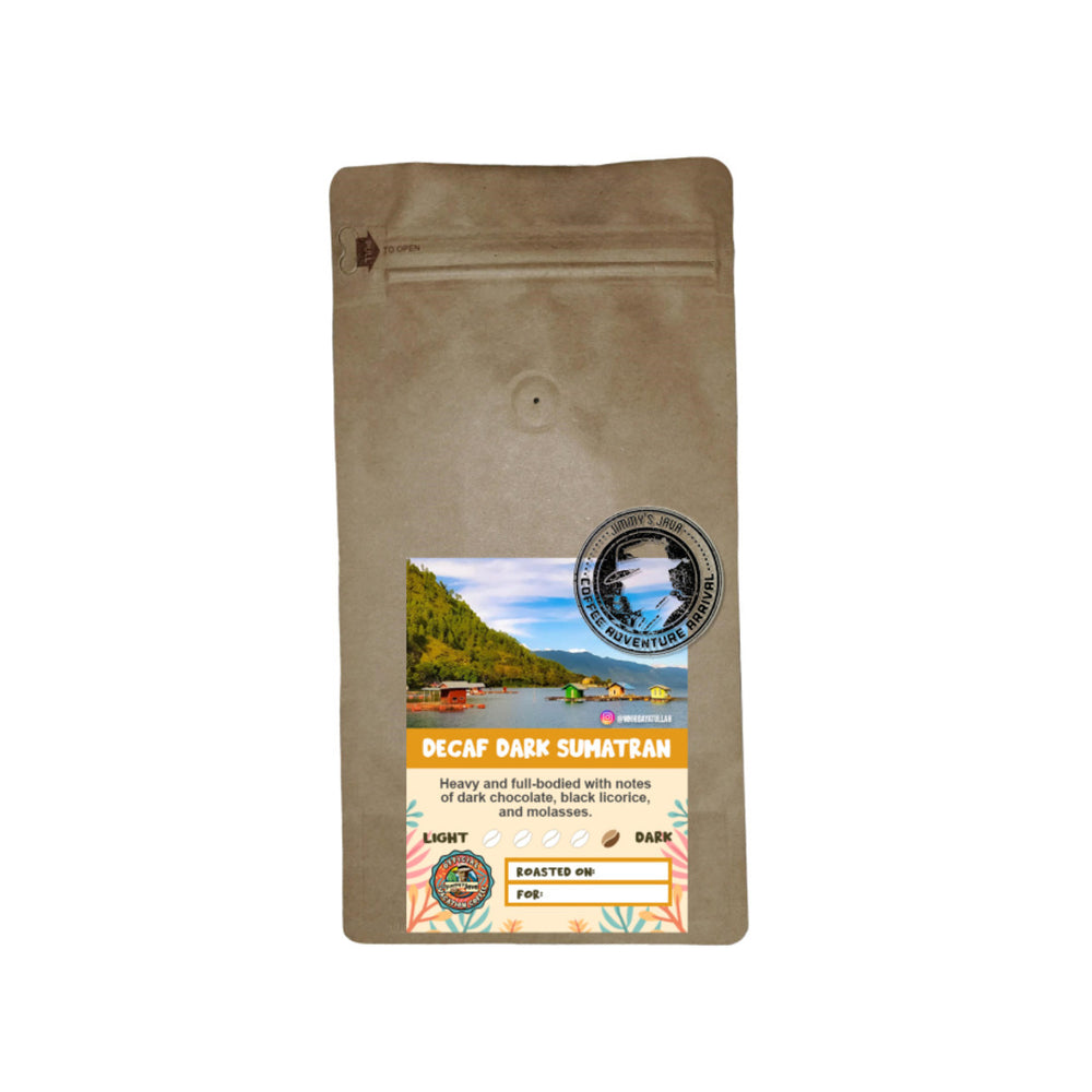 4oz Bag of Decaf Organic Sumatran Mandheling SWP FTO Dark Roast